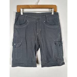 Kuhl Shorts Womens 4 Gray Splash 10" Inseam Cargo Pocket Hiking Outdoor Bermuda